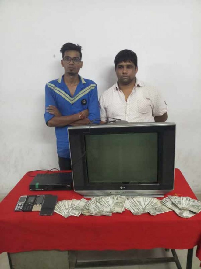 Hyderabad Task Force team caught two persons who were organizing Cricket betting 