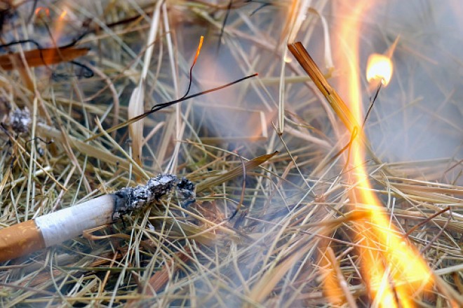Carelessly thrown cigarette butts turned in to Fire Mishaps