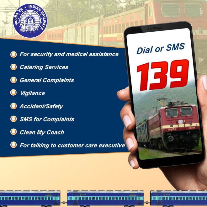 Rail Information .. Dial 139 for all queries