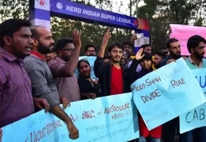Osmania, UoH students protest against CAA