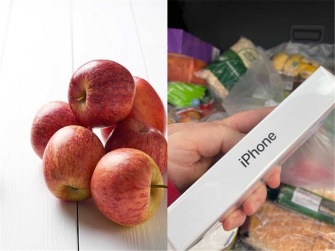A Man made an order on online for apples, finds iPhone inside in UK
