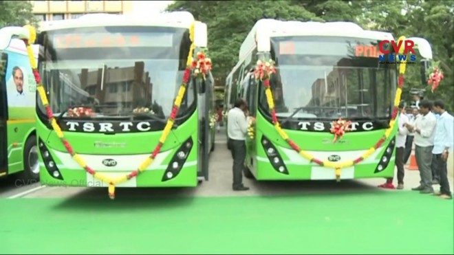 TSRTC as Part of its plan to convert diesel buses into electric buses.